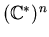 $({\Bbb C}^*)^n$