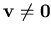 ${\bf v} \not= {\bf0}$