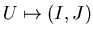 $U \mapsto (I,J)$