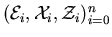 $({\cal E}_i,{\cal X}_i,{\cal Z}_i)_{i=0}^n$