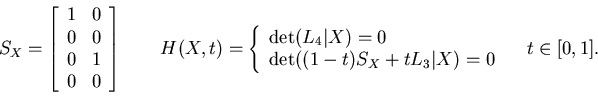\begin{displaymath}
S_X = \left[
\begin{array}{cc}
1 & 0 \\
0 & 0 \\
0 & ...
...L_3 \vert X ) = 0 \\
\end{array} \right.
\quad t \in [0,1].
\end{displaymath}