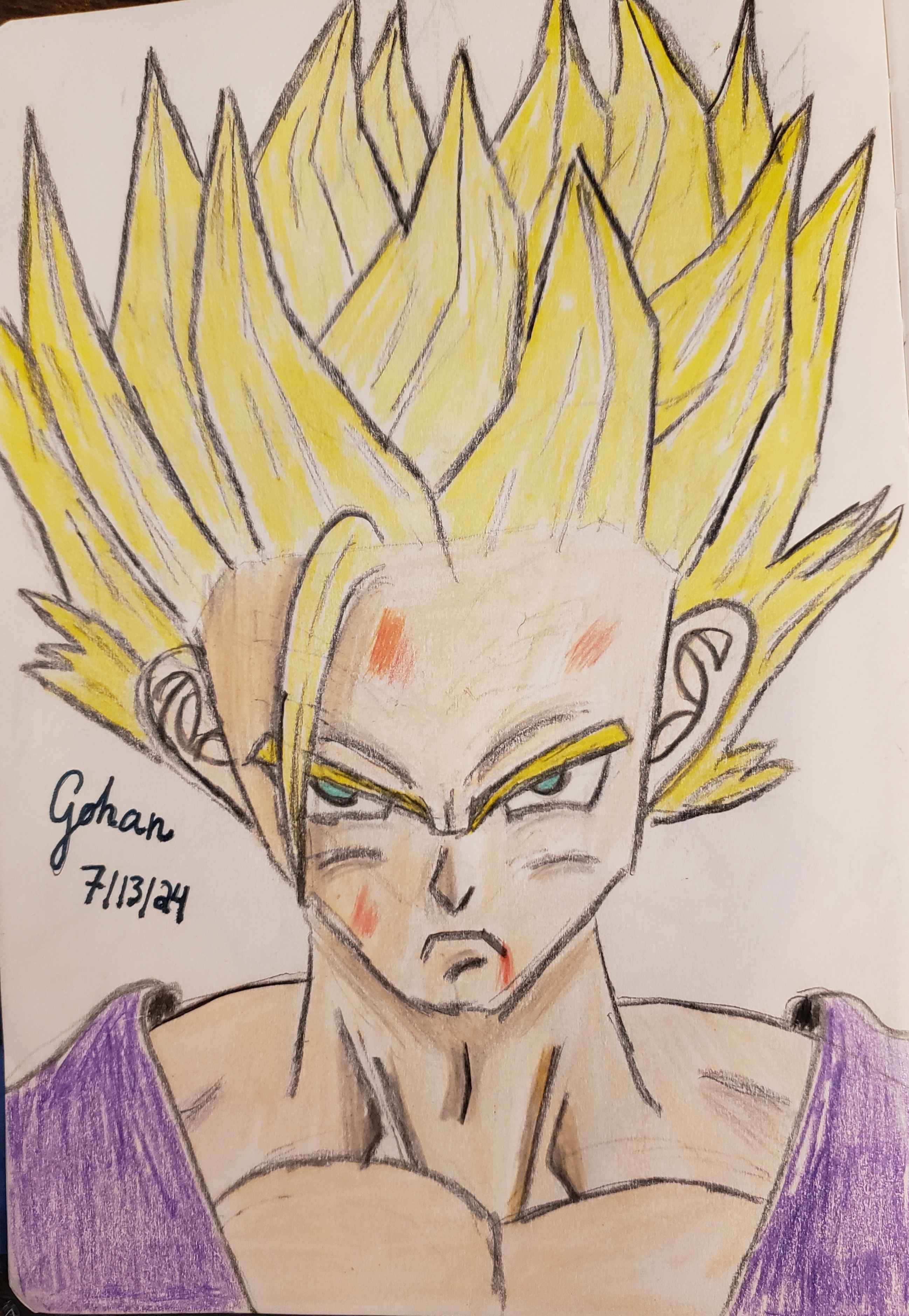 Gohan - July 13, 2024 (Color Pencil)