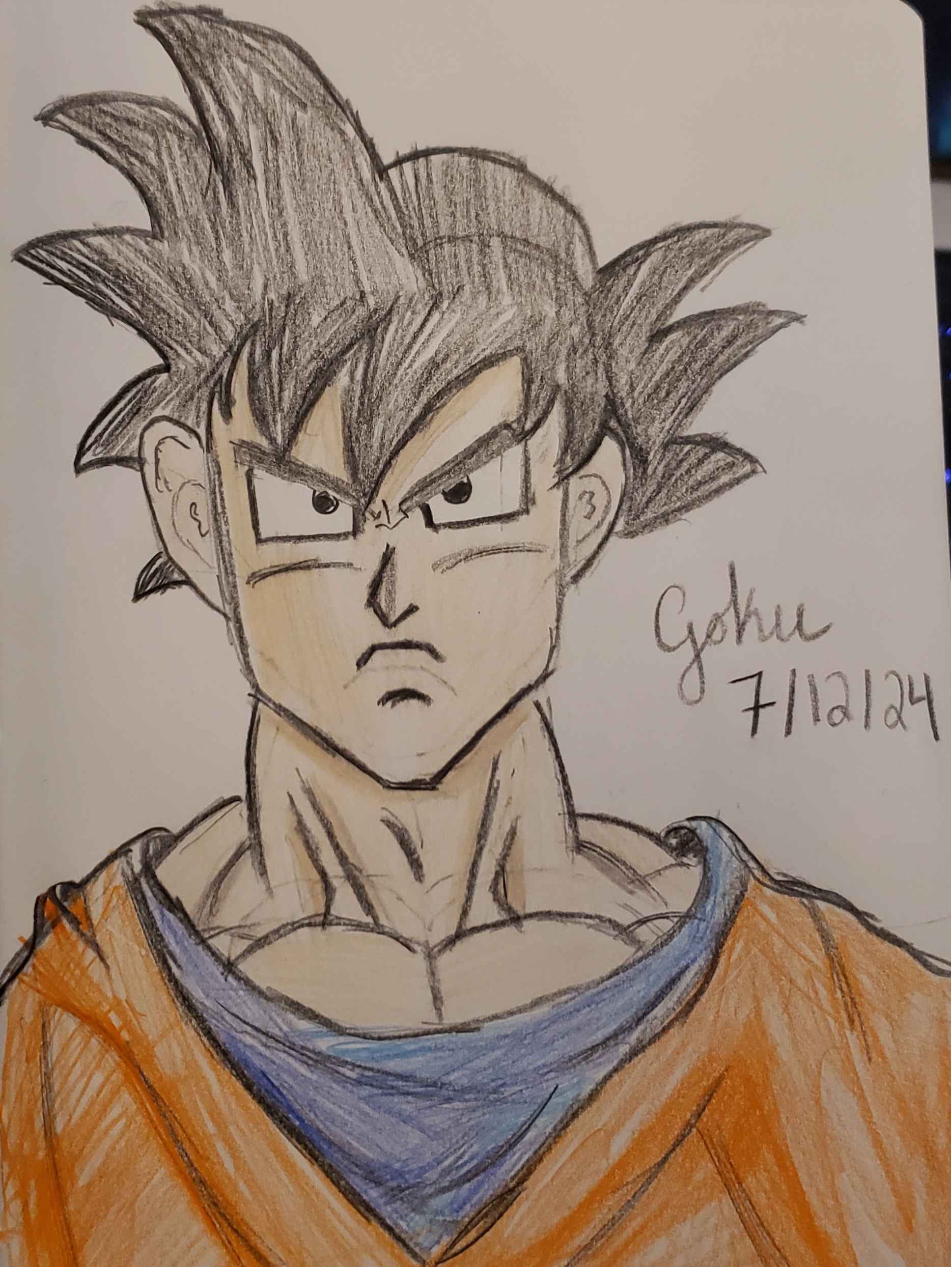 Goku - July 12, 2024 (Color Pencil)