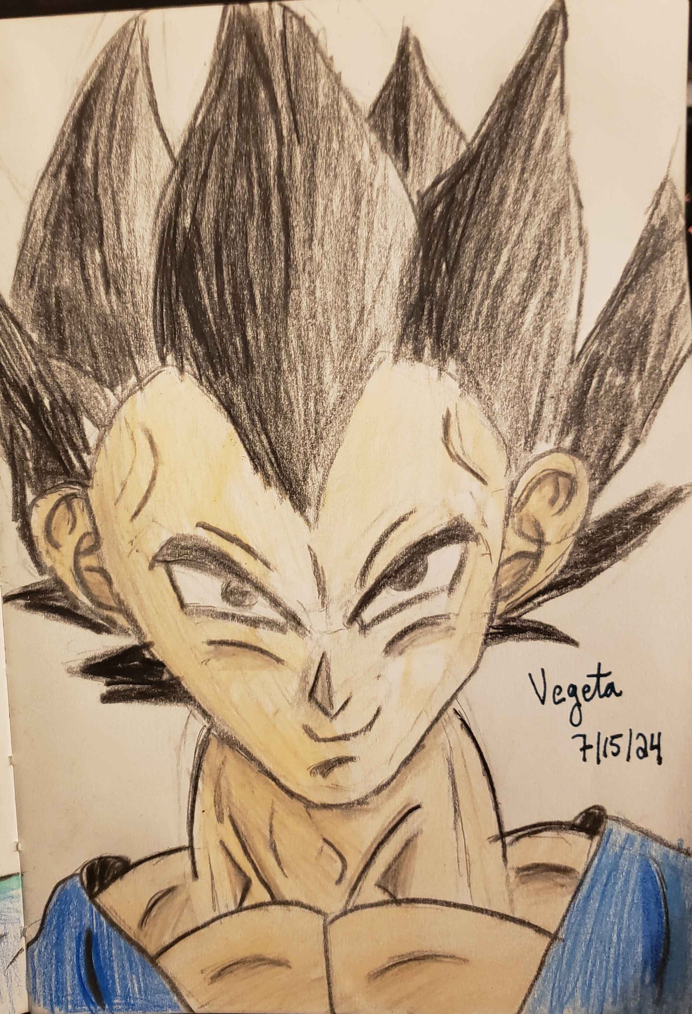 Vegeta - July 15, 2024 (Color Pencil)