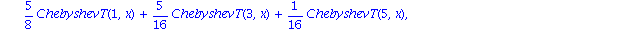 xtv := vector([ChebyshevT(0, x), ChebyshevT(1, x), 1/2*ChebyshevT(0, x)+1/2*ChebyshevT(2, x), 3/4*ChebyshevT(1, x)+1/4*ChebyshevT(3, x), 3/8*ChebyshevT(0, x)+1/2*ChebyshevT(2, x)+1/8*ChebyshevT(4, x),...