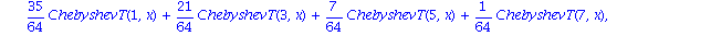 xtv := vector([ChebyshevT(0, x), ChebyshevT(1, x), 1/2*ChebyshevT(0, x)+1/2*ChebyshevT(2, x), 3/4*ChebyshevT(1, x)+1/4*ChebyshevT(3, x), 3/8*ChebyshevT(0, x)+1/2*ChebyshevT(2, x)+1/8*ChebyshevT(4, x),...