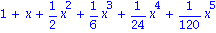 1+x+1/2*x^2+1/6*x^3+1/24*x^4+1/120*x^5